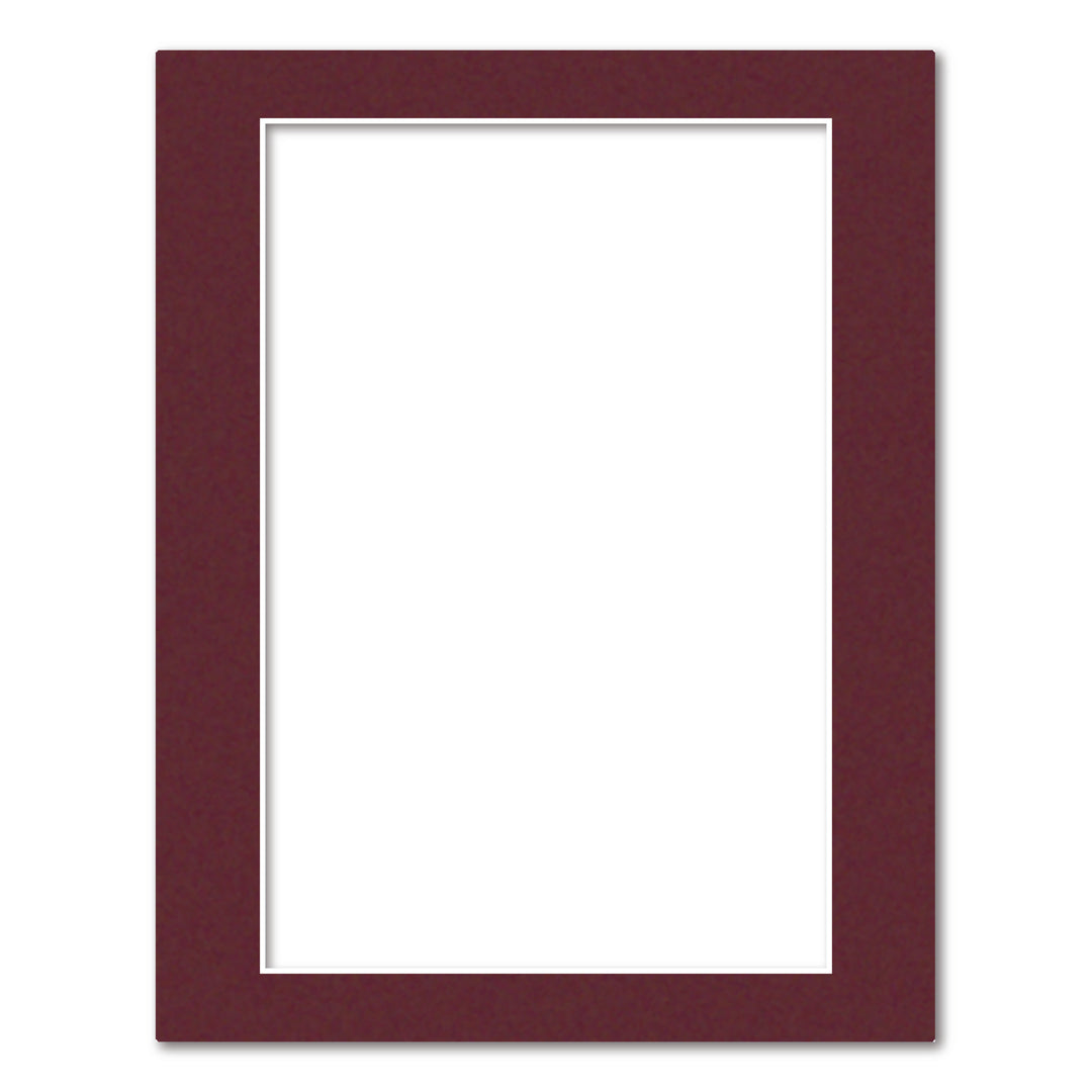 Burgundy Maroon Acid-Free Mat Board 11x14in (27.9x35.5cm) to suit 8x12in (20x30cm) image from our Mat Boards collection by Profile Products (Australia) Pty Ltd