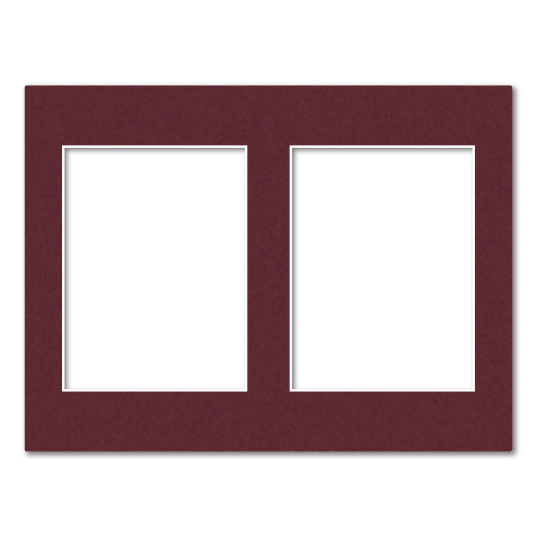 Burgundy Maroon Acid-Free Mat Board 12x16in (30.5x40.6cm) to suit two 6x8in (15x20cm) image from our Mat Boards collection by Profile Products (Australia) Pty Ltd