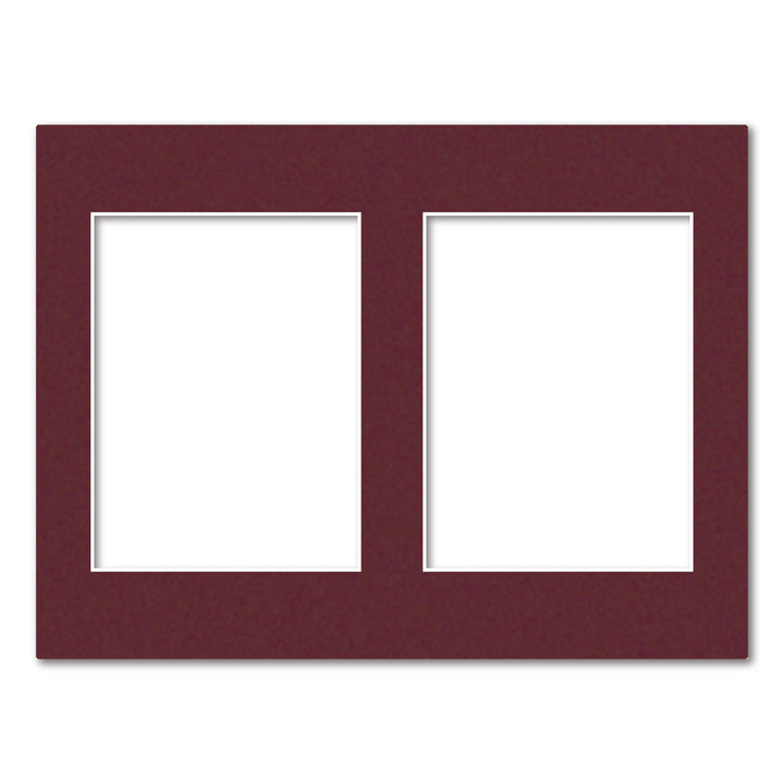 Burgundy Maroon Acid-Free Mat Board 12x16in (30.5x40.6cm) to suit two 6x8in (15x20cm) image from our Mat Boards collection by Profile Products (Australia) Pty Ltd