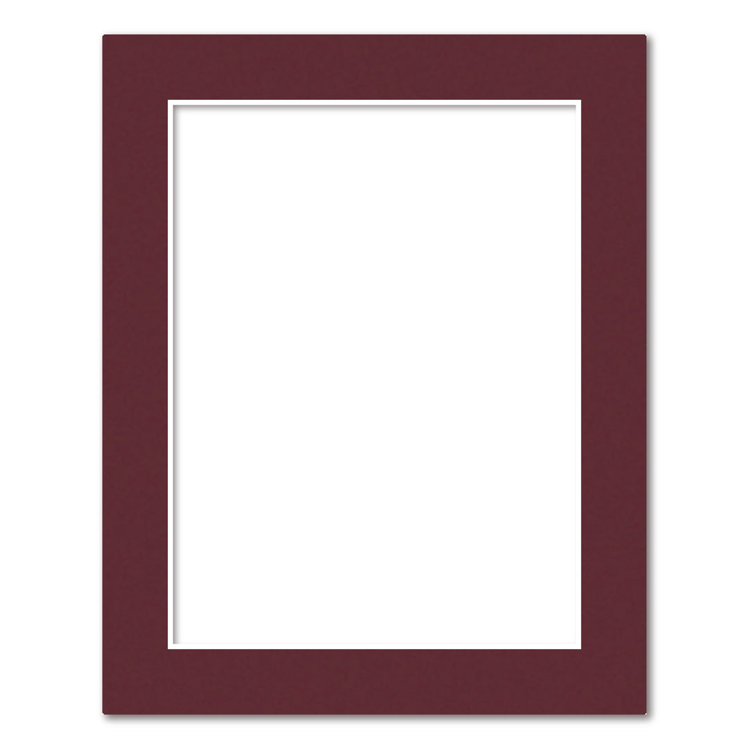 Burgundy Maroon Acid-Free Mat Board 8x10in (20.3x25.4cm) to suit 6x8in (15x20cm) image from our Mat Boards collection by Profile Products (Australia) Pty Ltd