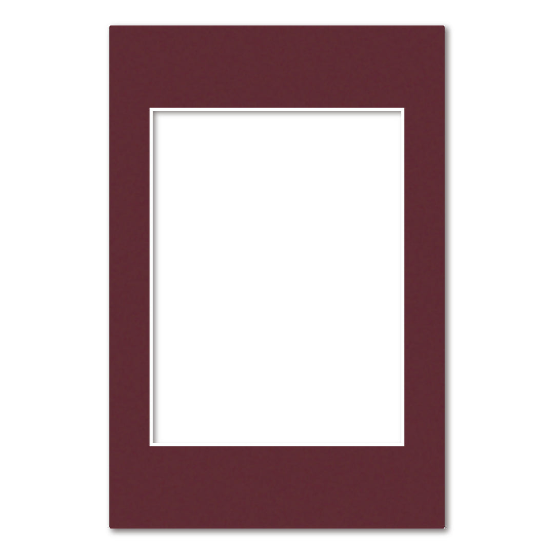 Burgundy Maroon Acid-Free Mat Board 8x12in (20.3x30.5cm) to suit 6x8in (15x20cm) image from our Mat Boards collection by Profile Products (Australia) Pty Ltd