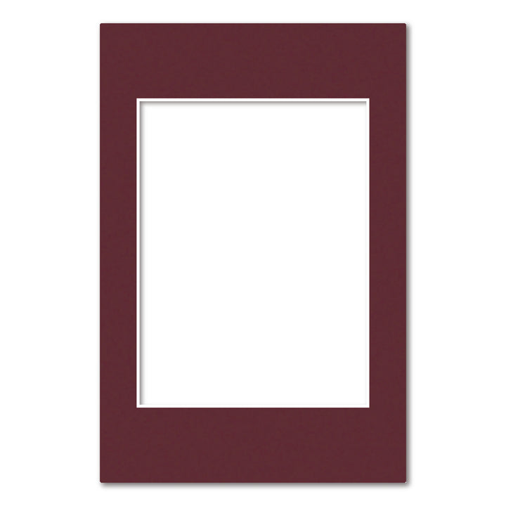 Burgundy Maroon Acid-Free Mat Board 8x12in (20.3x30.5cm) to suit 6x8in (15x20cm) image from our Mat Boards collection by Profile Products (Australia) Pty Ltd