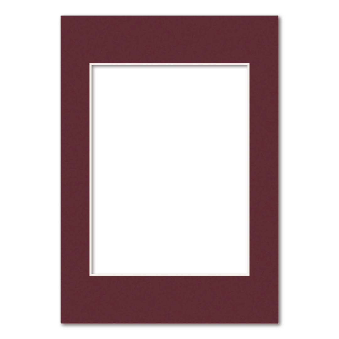 Burgundy Maroon Acid-Free Mat Board A4 (21x29.7cm) to suit 6x8in (15x20cm) image from our Mat Boards collection by Profile Products (Australia) Pty Ltd