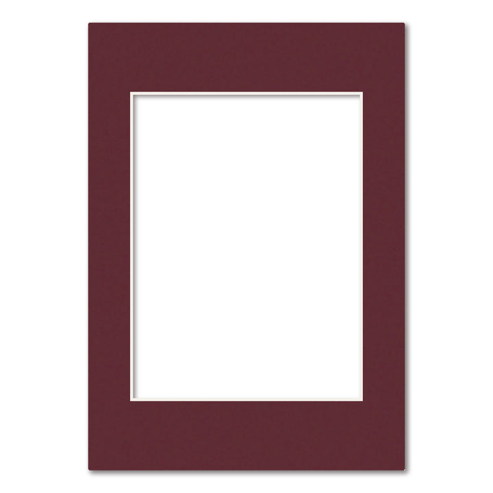 Burgundy Maroon Acid-Free Mat Board A4 (21x29.7cm) to suit 6x8in (15x20cm) image from our Mat Boards collection by Profile Products (Australia) Pty Ltd