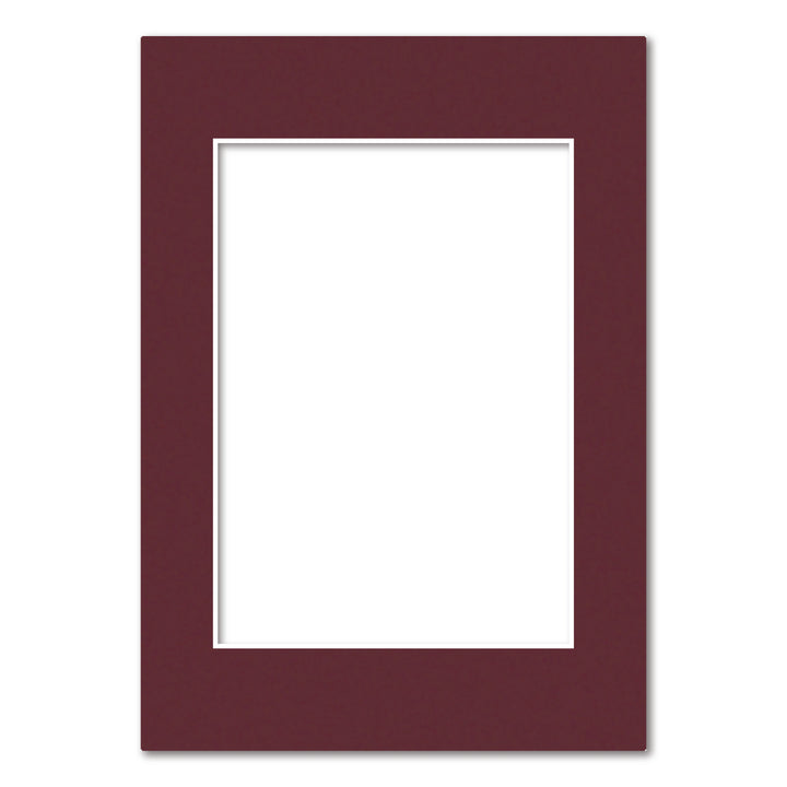 Burgundy Maroon Acid-Free Mat Board A4 (21x29.7cm) to suit A5 (15x21cm) image from our Mat Boards collection by Profile Products (Australia) Pty Ltd
