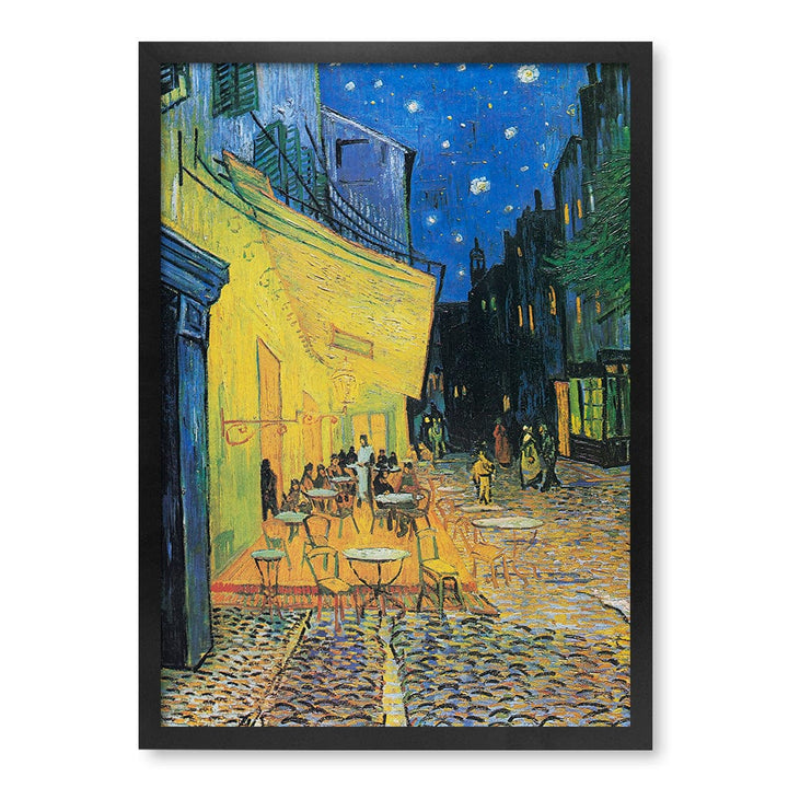 Cafe Terrace at Night - Vincent van Gogh Art Print A4 (21 x 29.7cm) / Matte Black Frame / No Border from our Australian Made Framed Wall Art, Prints & Posters collection by Profile Products (Australia) Pty Ltd