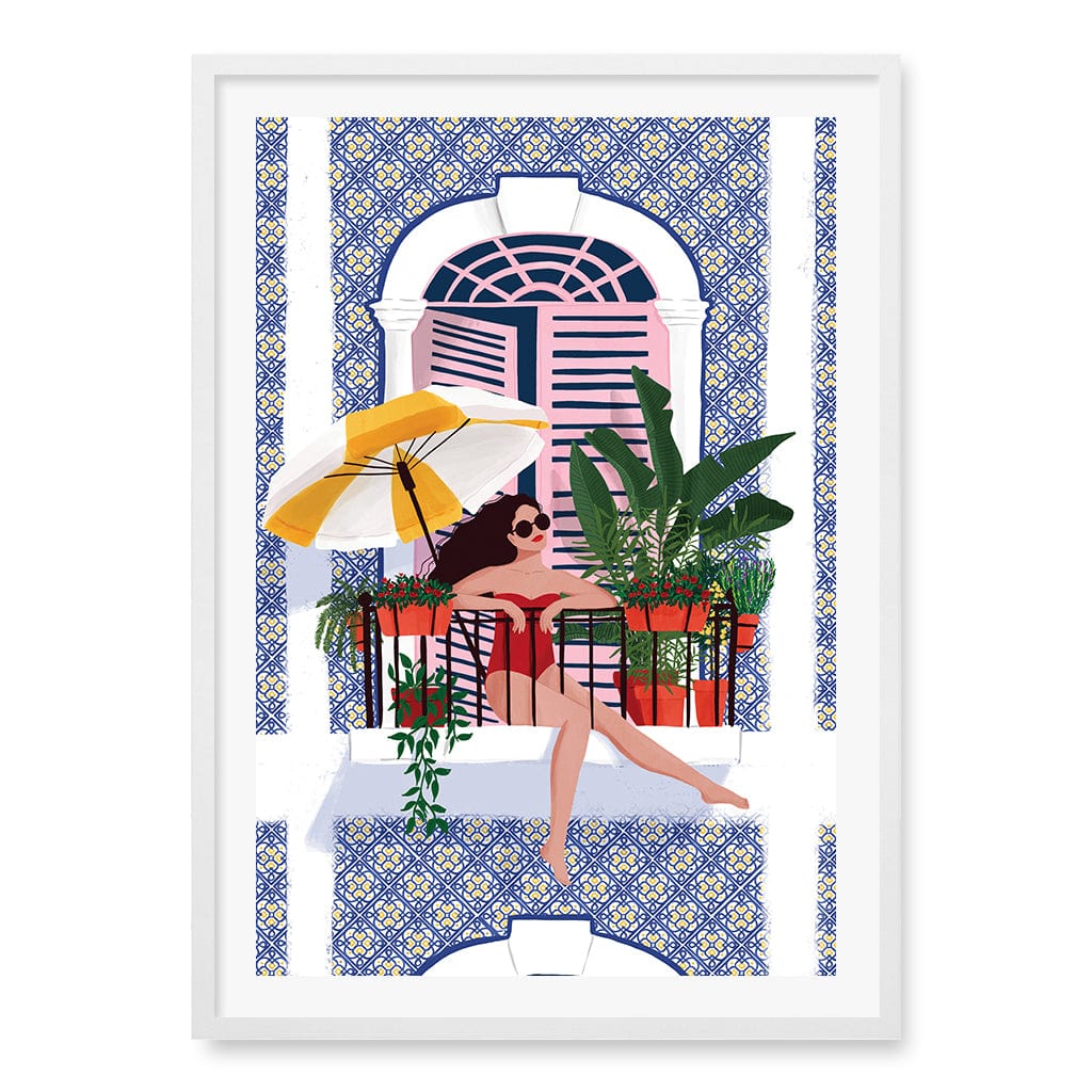 Catching The Sun Wall Art Print A1 (59.4 x 84.1cm) / Matte White Frame / White Border from our Australian Made Wall Art collection by Profile Australia