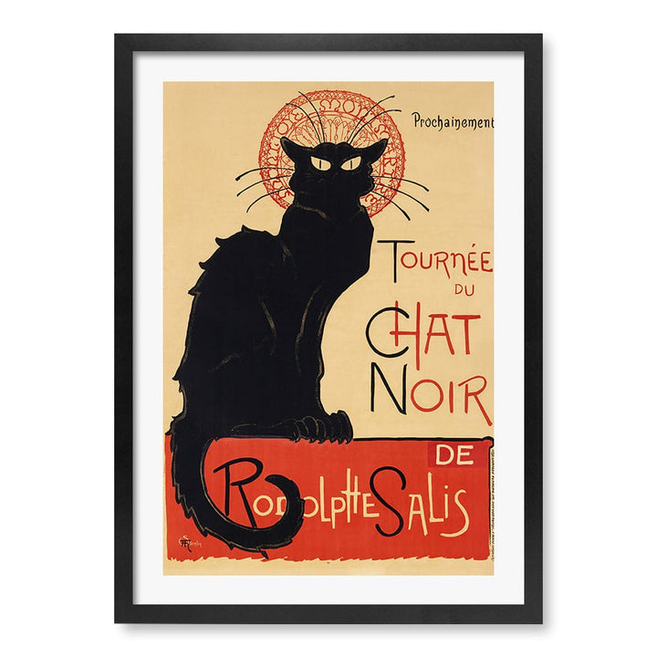 Chat Noir Art Print A4 (21 x 29.7cm) / Matte Black Frame / White Border from our Australian Made Framed Wall Art, Prints & Posters collection by Profile Products (Australia) Pty Ltd