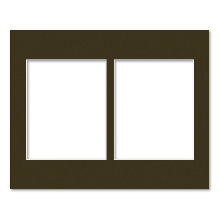 Chocolate Brown Acid-Free Mat Board 16x20in (40.6x50.8cm) to suit two 8x10in (20x25cm) images from our Mat Boards collection by Profile Products (Australia) Pty Ltd