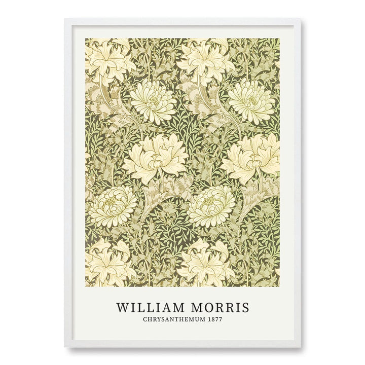 Chrysanthemum Pattern Wall Art Print A1 (59.4 x 84.1cm) / Matte White Frame / No Border from our Australian Made Wall Art collection by Profile Australia
