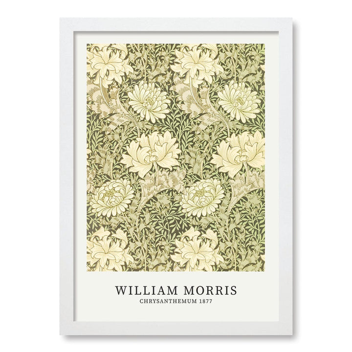 Chrysanthemum Pattern Wall Art Print A3 (29.7 x 42cm) / Matte White Frame / No Border from our Australian Made Wall Art collection by Profile Australia