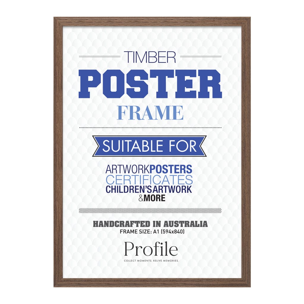 Classic Chestnut A1 Poster Frame Set (2 Pack) from our Australian Made Picture Frames collection by Profile Products (Australia) Pty Ltd