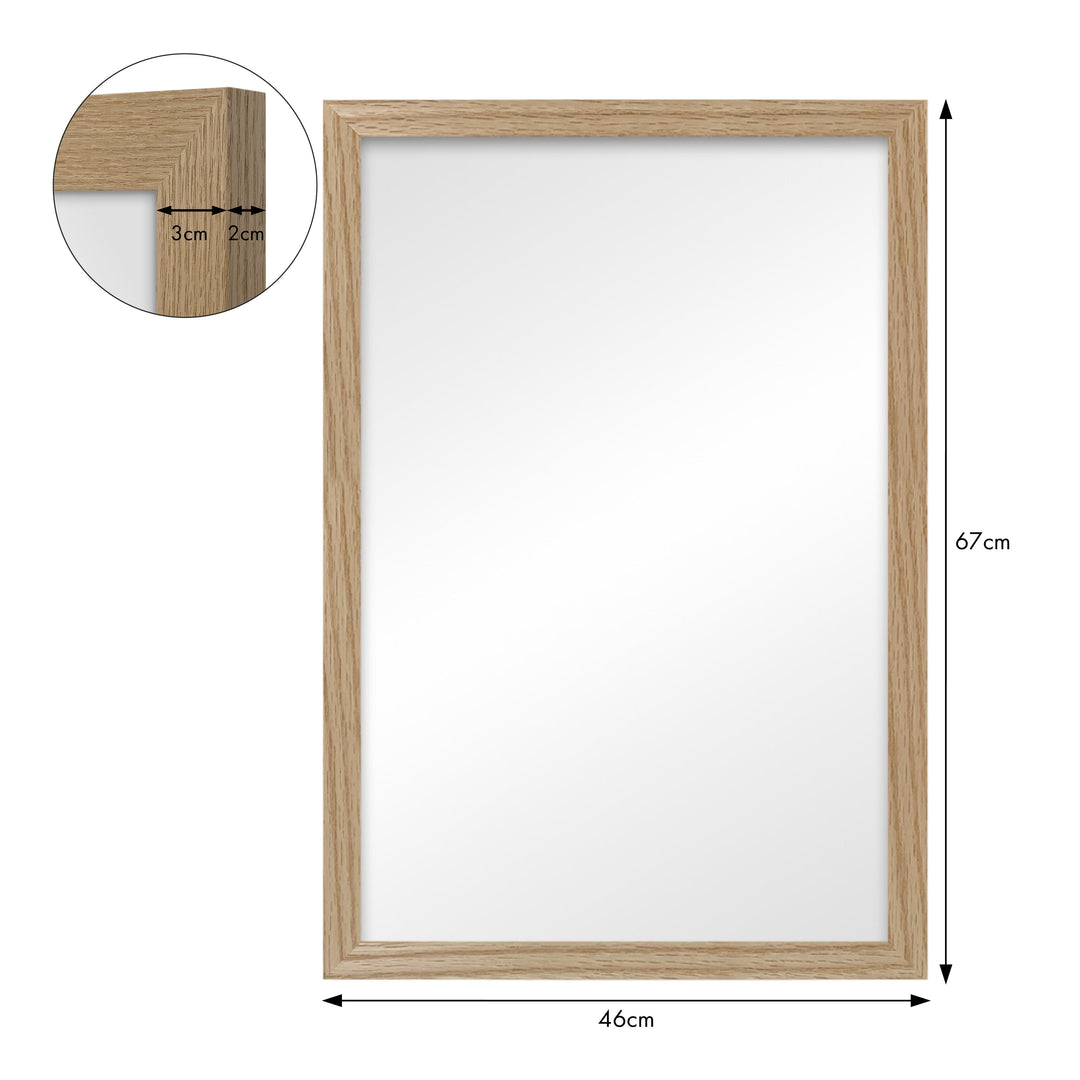 Classic Oak Framed Mirror – 16x24 Inch Wall Mirror from our Australian Made Picture Frames collection by Profile Products (Australia) Pty Ltd