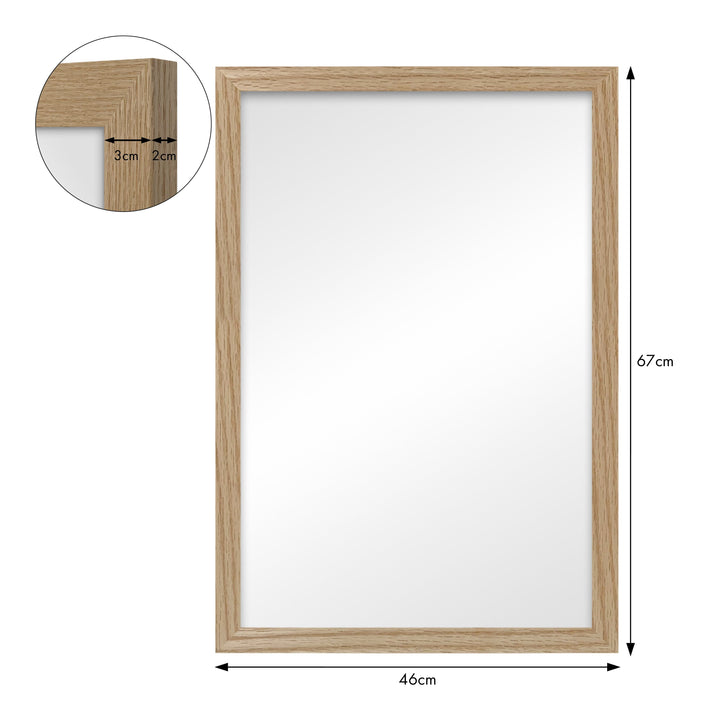 Classic Oak Framed Mirror – 16x24 Inch Wall Mirror from our Australian Made Picture Frames collection by Profile Products (Australia) Pty Ltd