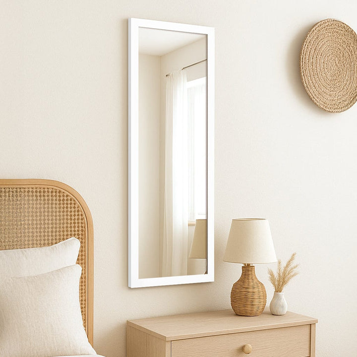 Classic White Framed Mirror – 12x36 Inch Slim Wall Mirror from our Australian Made Picture Frames collection by Profile Products (Australia) Pty Ltd