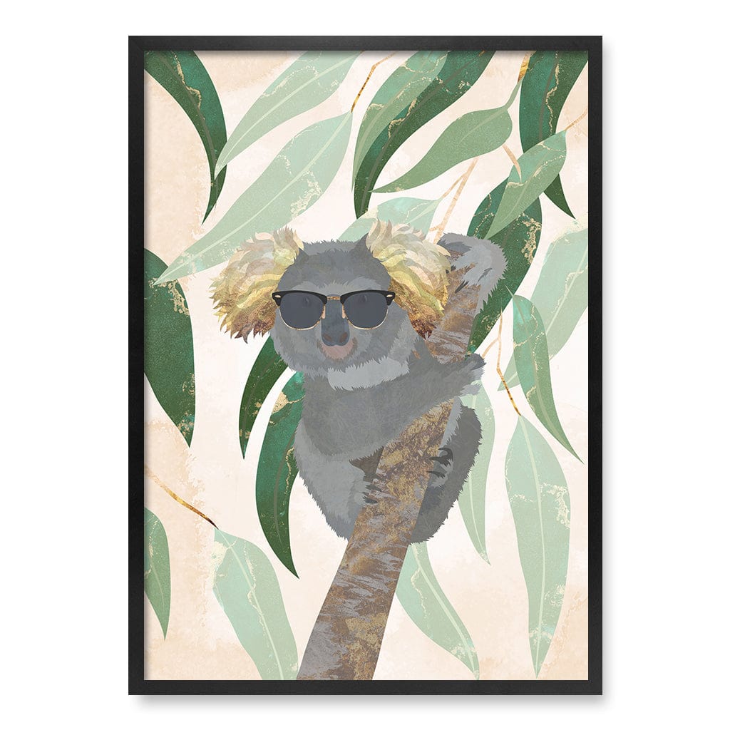 Cool Koala Kids Wall Art Print A1 (59.4 x 84.1cm) / Matte Black Frame / No Border from our Australian Made Framed Wall Art, Prints & Posters collection by Profile Products (Australia) Pty Ltd