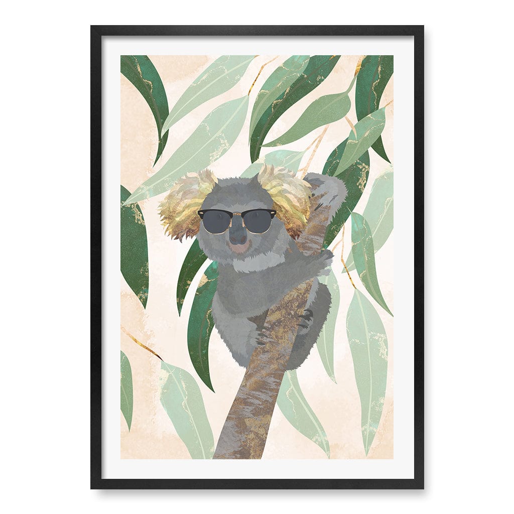 Cool Koala Kids Wall Art Print A1 (59.4 x 84.1cm) / Matte Black Frame / White Border from our Australian Made Framed Wall Art, Prints & Posters collection by Profile Products (Australia) Pty Ltd