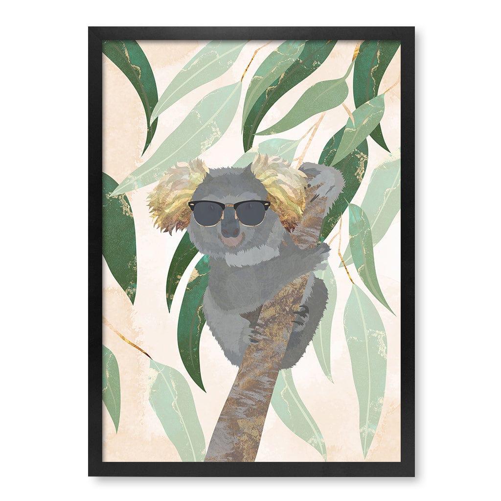 Cool Koala Kids Wall Art Print A2 (42 x 59.4cm) / Matte Black Frame / No Border from our Australian Made Framed Wall Art, Prints & Posters collection by Profile Products (Australia) Pty Ltd
