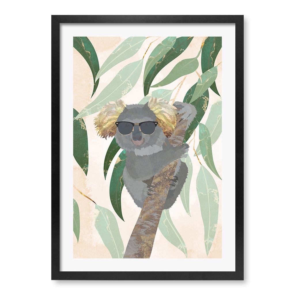 Cool Koala Kids Wall Art Print A2 (42 x 59.4cm) / Matte Black Frame / White Border from our Australian Made Framed Wall Art, Prints & Posters collection by Profile Products (Australia) Pty Ltd
