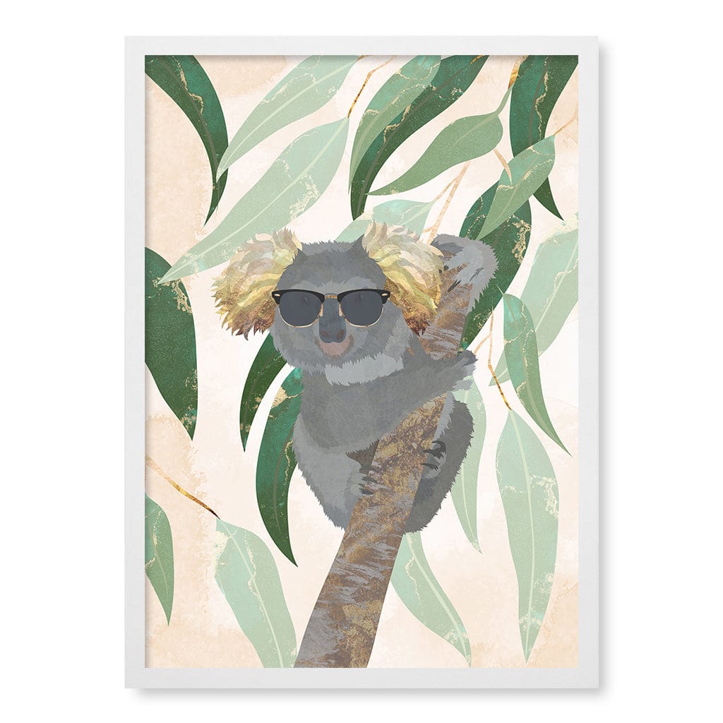 Cool Koala Kids Wall Art Print A2 (42 x 59.4cm) / Matte White Frame / No Border from our Australian Made Framed Wall Art, Prints & Posters collection by Profile Products (Australia) Pty Ltd