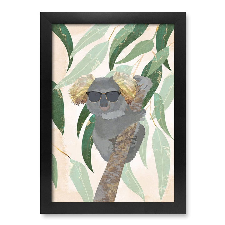 Cool Koala Kids Wall Art Print A4 (21 x 29.7cm) / Matte Black Frame / No Border from our Australian Made Framed Wall Art, Prints & Posters collection by Profile Products (Australia) Pty Ltd