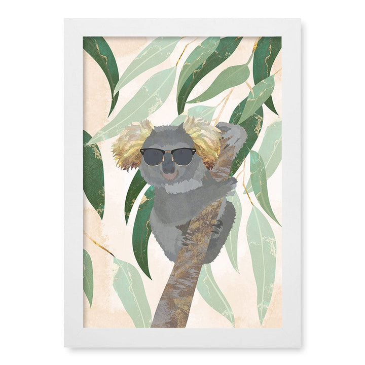 Cool Koala Kids Wall Art Print A4 (21 x 29.7cm) / Matte White Frame / No Border from our Australian Made Framed Wall Art, Prints & Posters collection by Profile Products (Australia) Pty Ltd
