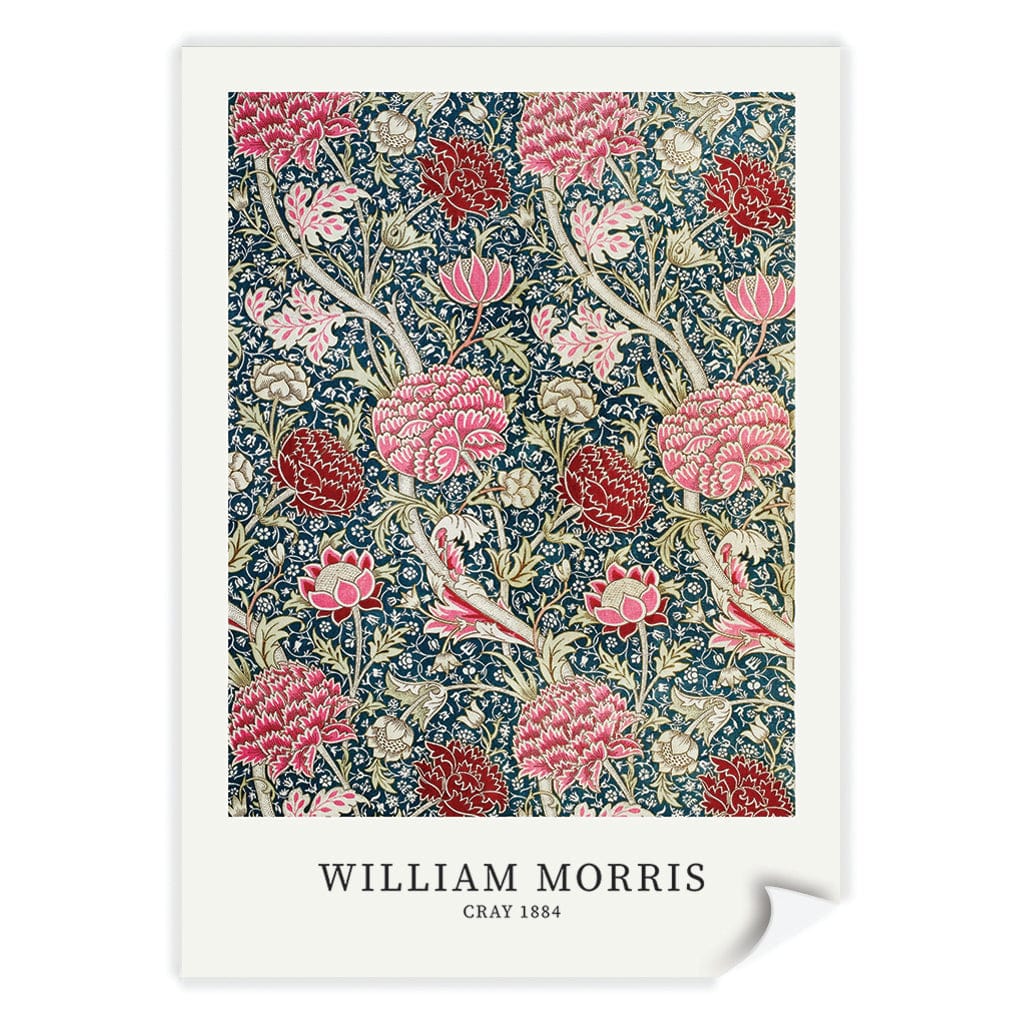 Cray Pattern - William Morris Floral Art Print A4 (21 x 29.7cm) / Print Only / No Border from our Australian Made Framed Wall Art, Prints & Posters collection by Profile Products (Australia) Pty Ltd