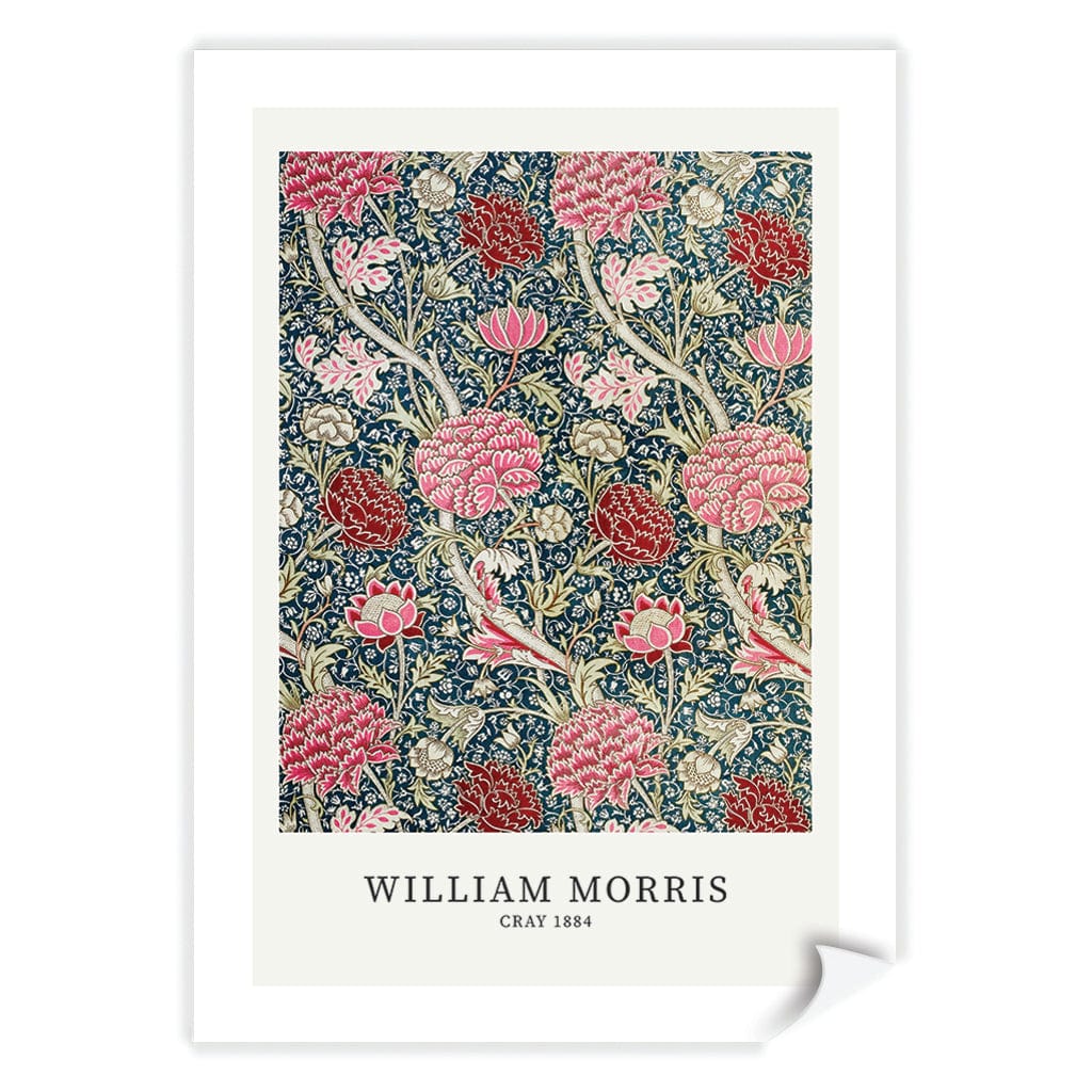 Cray Pattern - William Morris Floral Art Print A4 (21 x 29.7cm) / Print Only / White Border from our Australian Made Framed Wall Art, Prints & Posters collection by Profile Products (Australia) Pty Ltd