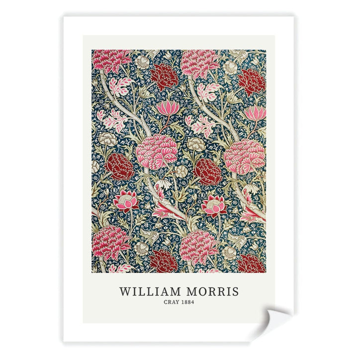 Cray Pattern - William Morris Floral Art Print A4 (21 x 29.7cm) / Print Only / White Border from our Australian Made Framed Wall Art, Prints & Posters collection by Profile Products (Australia) Pty Ltd