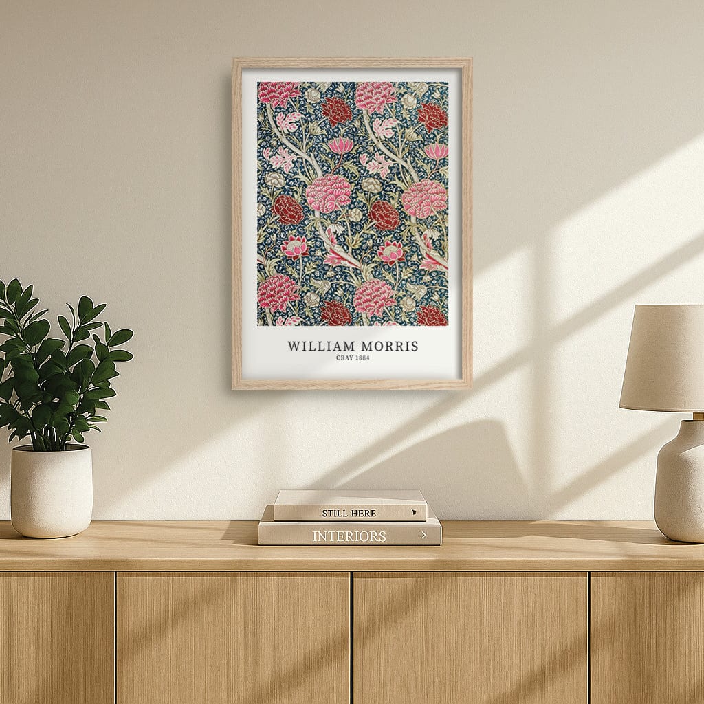 Cray Pattern - William Morris Floral Art Print from our Australian Made Framed Wall Art, Prints & Posters collection by Profile Products (Australia) Pty Ltd