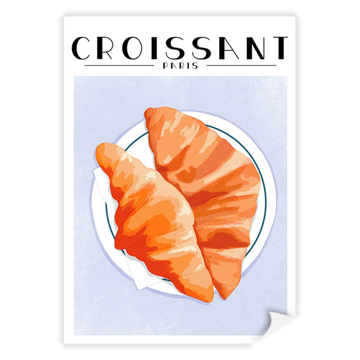 Croissant-Paris Modern Wall Art Print A4 (21 x 29.7cm) / Print Only / No Border from our Australian Made Framed Wall Art, Prints & Posters collection by Profile Products (Australia) Pty Ltd