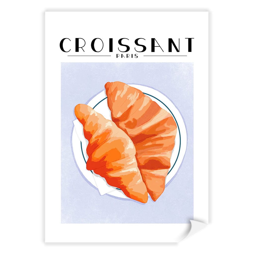 Croissant-Paris Modern Wall Art Print A4 (21 x 29.7cm) / Print Only / White Border from our Australian Made Framed Wall Art, Prints & Posters collection by Profile Products (Australia) Pty Ltd