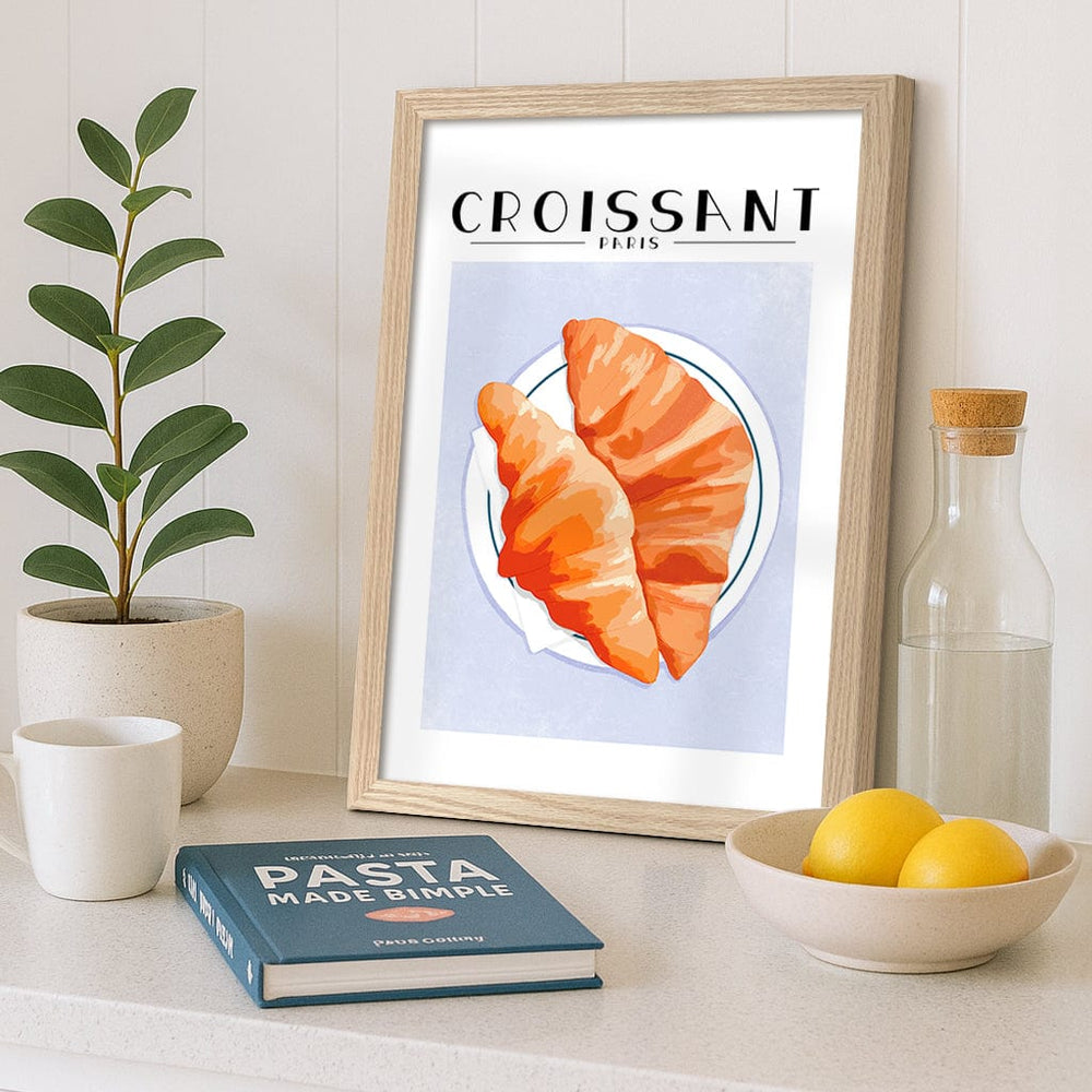 Croissant-Paris Modern Wall Art Print from our Australian Made Framed Wall Art, Prints & Posters collection by Profile Products (Australia) Pty Ltd