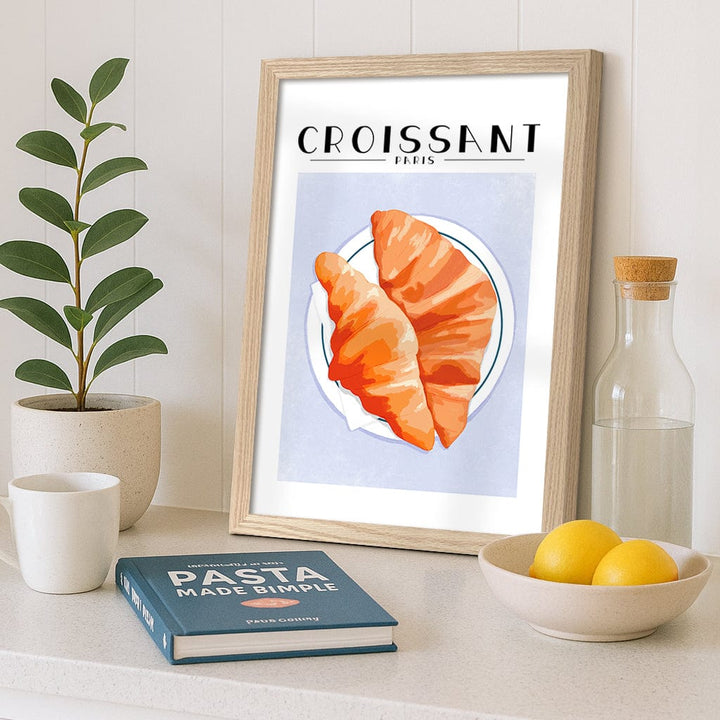 Croissant-Paris Modern Wall Art Print from our Australian Made Framed Wall Art, Prints & Posters collection by Profile Products (Australia) Pty Ltd