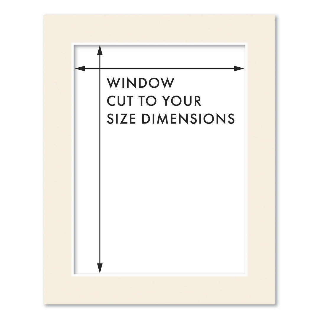 Custom Cut-to-Size Mat Board for IKEA® Picture Frames Antique White / 20x25cm from our Mat Boards collection by Profile Products (Australia) Pty Ltd