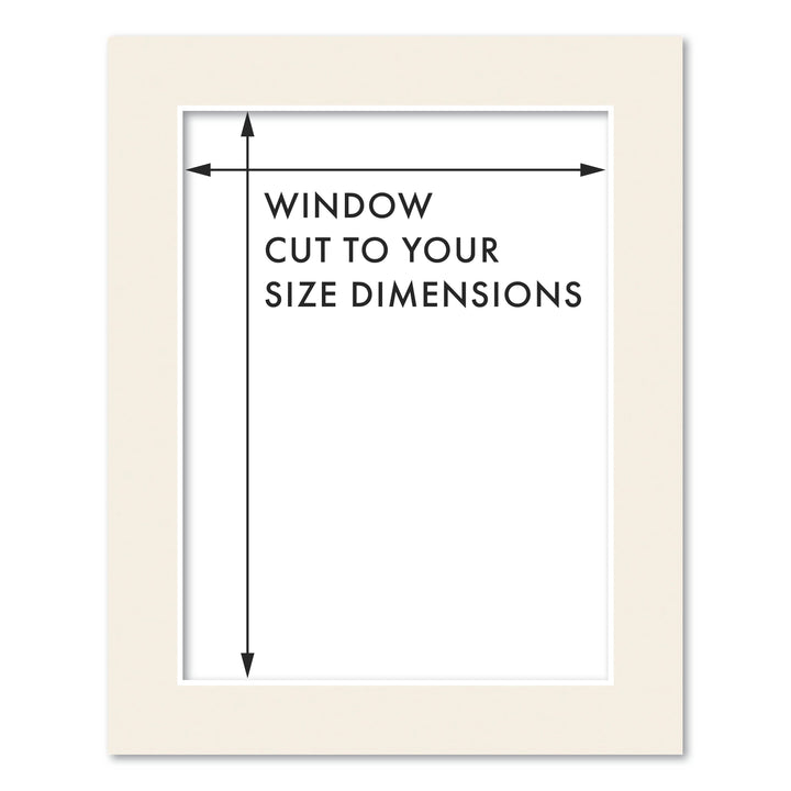 Custom Cut-to-Size Mat Board for IKEA® Picture Frames Antique White / 20x25cm from our Mat Boards collection by Profile Products (Australia) Pty Ltd