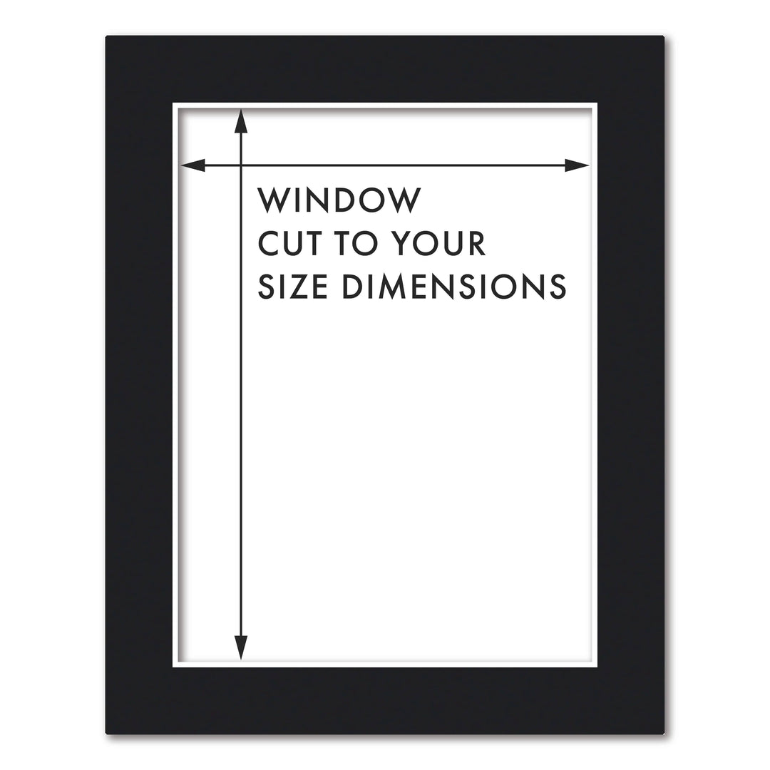 Custom Cut-to-Size Mat Board for IKEA® Picture Frames Black / 20x25cm from our Mat Boards collection by Profile Products (Australia) Pty Ltd