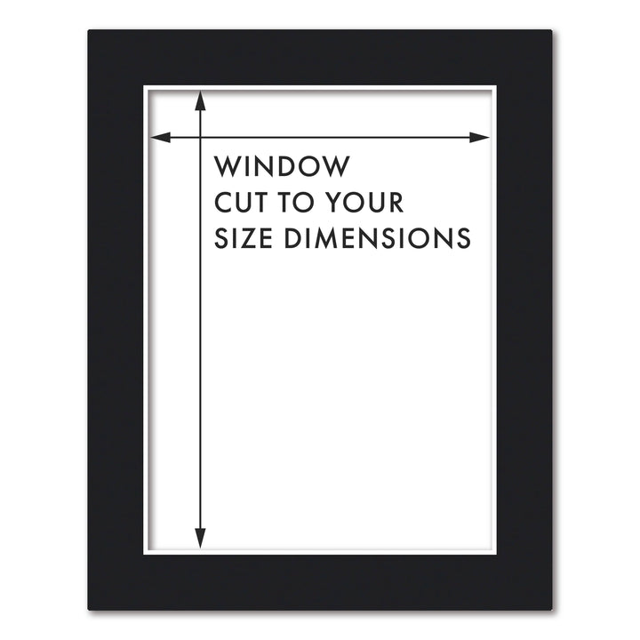 Custom Cut-to-Size Mat Board for IKEA® Picture Frames Black / 20x25cm from our Mat Boards collection by Profile Products (Australia) Pty Ltd