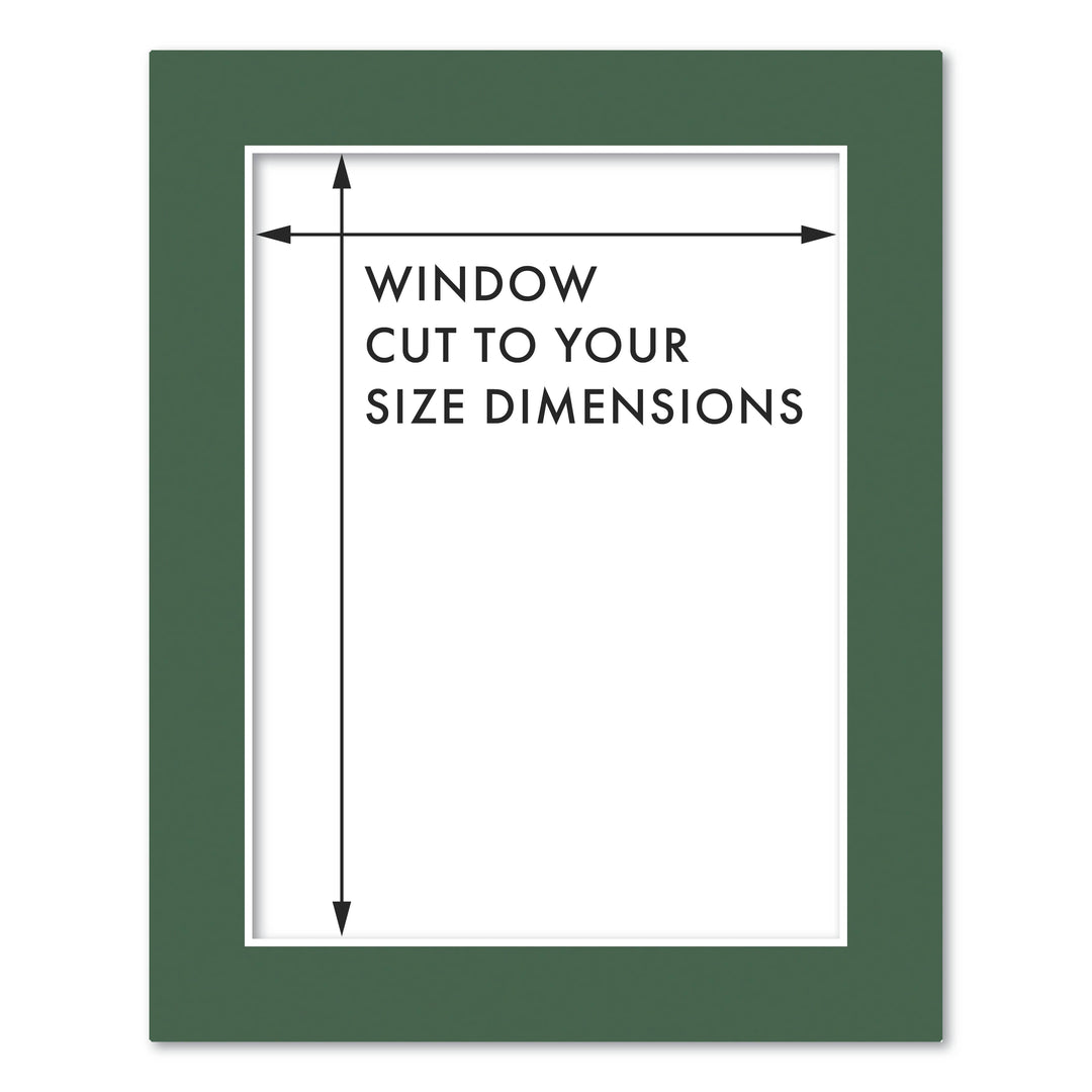 Custom Cut-to-Size Mat Board for IKEA® Picture Frames Federation Green / 20x25cm from our Mat Boards collection by Profile Products (Australia) Pty Ltd