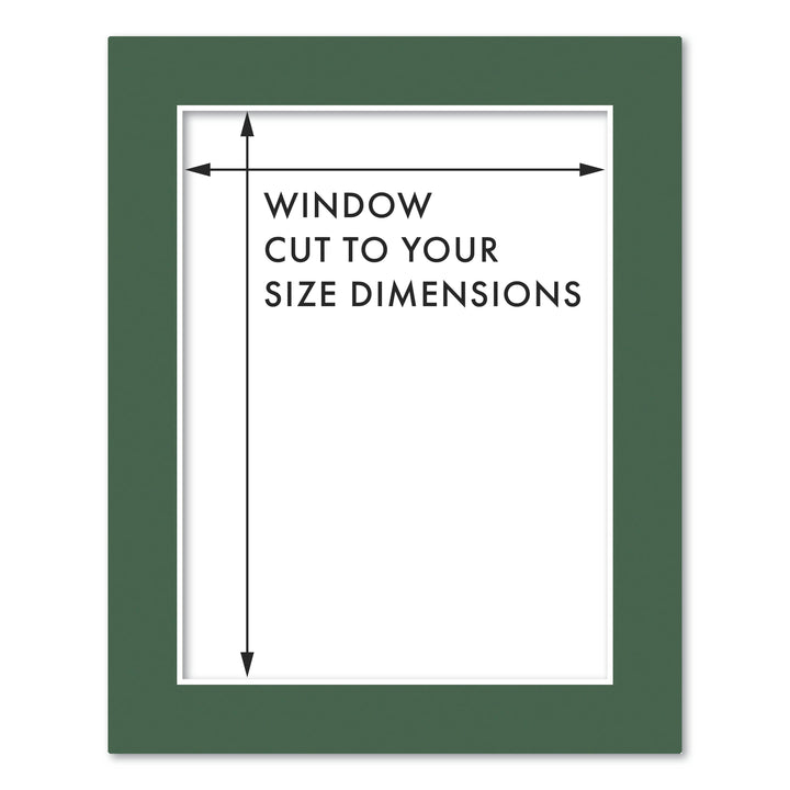 Custom Cut-to-Size Mat Board for IKEA® Picture Frames Federation Green / 20x25cm from our Mat Boards collection by Profile Products (Australia) Pty Ltd