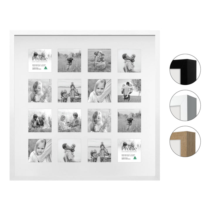 Decorator Insta Square Collage Photo Frame - 16 Photos (4x4in) from our Australian Made Picture Frames collection by Profile Products (Australia) Pty Ltd