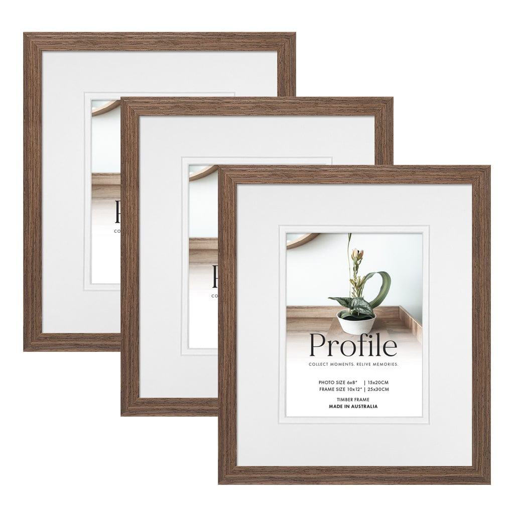 Elegant Deluxe Chestnut 10x12/6x8in Set of Frames (Bulk Frame Bundle 3 Pack) from our Australian Made Picture Frames collection by Profile Products (Australia) Pty Ltd