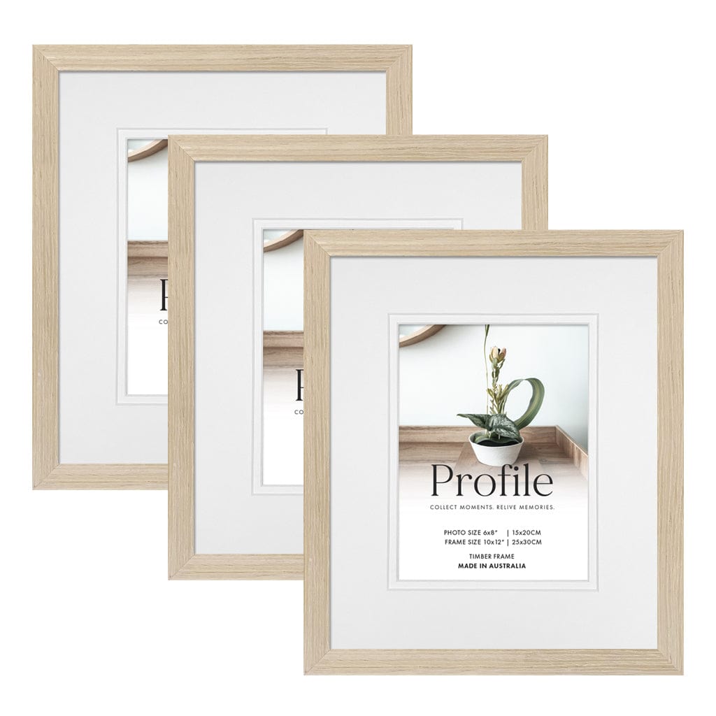 Elegant Deluxe Polar Birch 10x12/6x8in Set of Frames (Bulk Frame Bundle 3 Pack) from our Australian Made Picture Frames collection by Profile Products (Australia) Pty Ltd