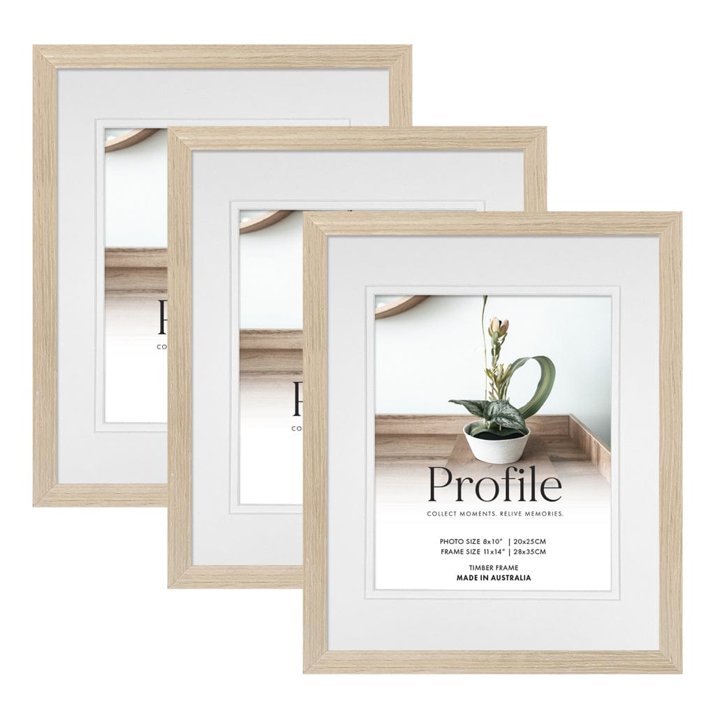 Elegant Deluxe Polar Birch 11x14/8x10in Set of Frames (Bulk Frame Bundle 3 Pack) from our Australian Made Picture Frames collection by Profile Products (Australia) Pty Ltd