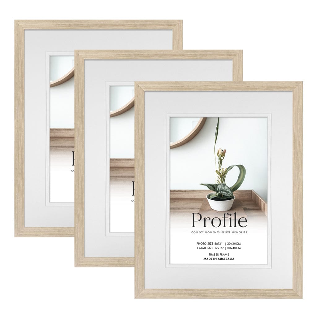 Elegant Deluxe Polar Birch 12x16/8x12in Set of Frames (Bulk Frame Bundle 3 Pack) from our Australian Made Picture Frames collection by Profile Products (Australia) Pty Ltd