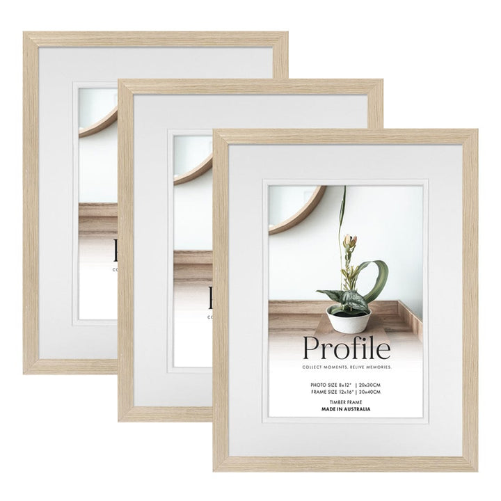 Elegant Deluxe Polar Birch 12x16/8x12in Set of Frames (Bulk Frame Bundle 3 Pack) from our Australian Made Picture Frames collection by Profile Products (Australia) Pty Ltd