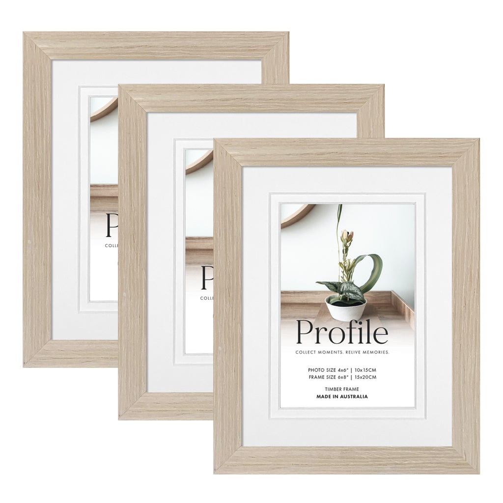 Elegant Deluxe Polar Birch 6x8/4x6in Set of Frames (Bulk Frame Bundle 3 Pack) from our Australian Made Picture Frames collection by Profile Products (Australia) Pty Ltd