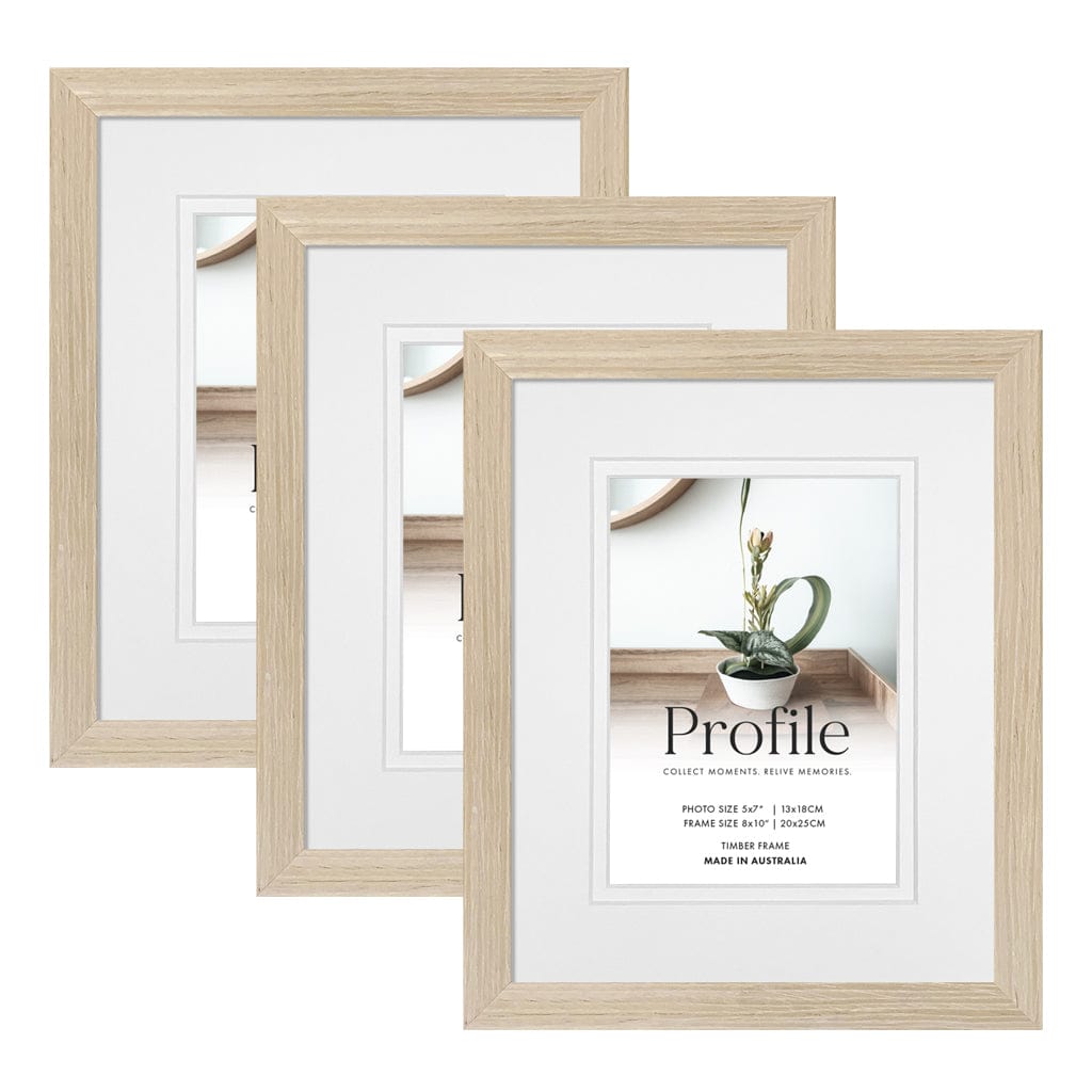Elegant Deluxe Polar Birch 8x10/5x7in Set of Frames (Bulk Frame Bundle 3 Pack) from our Australian Made Picture Frames collection by Profile Products (Australia) Pty Ltd