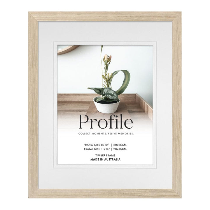 Elegant Deluxe Polar Birch Timber Photo Frame 11x14in (28x35cm) to suit 8x10in (20x25cm) image from our Australian Made Picture Frames collection by Profile Products (Australia) Pty Ltd