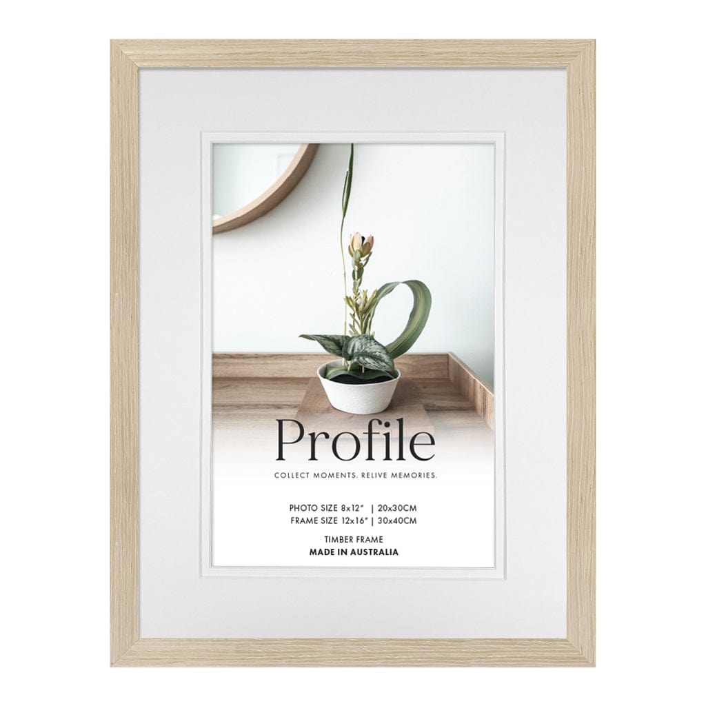 Elegant Deluxe Polar Birch Timber Photo Frame 12x16in (30x40cm) to suit 8x12in (20x30cm) image from our Australian Made Picture Frames collection by Profile Products (Australia) Pty Ltd